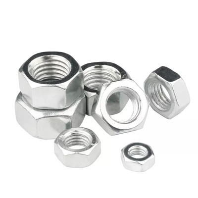 As porcas de hexágono de aço inoxidável de M4 M5 M6 M8 M10 M12 galvanizaram