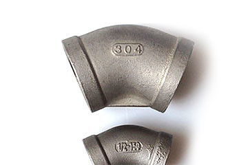 4 encaixes de tubulação de aço inoxidável rosqueados do cotovelo ss304L